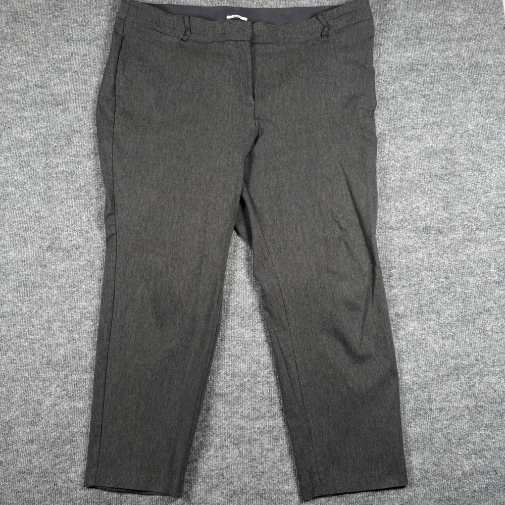 Lane Bryant 24 Allie Gray Curvy Dress Pants Straight Leg Sexy Stretch Trousers‎